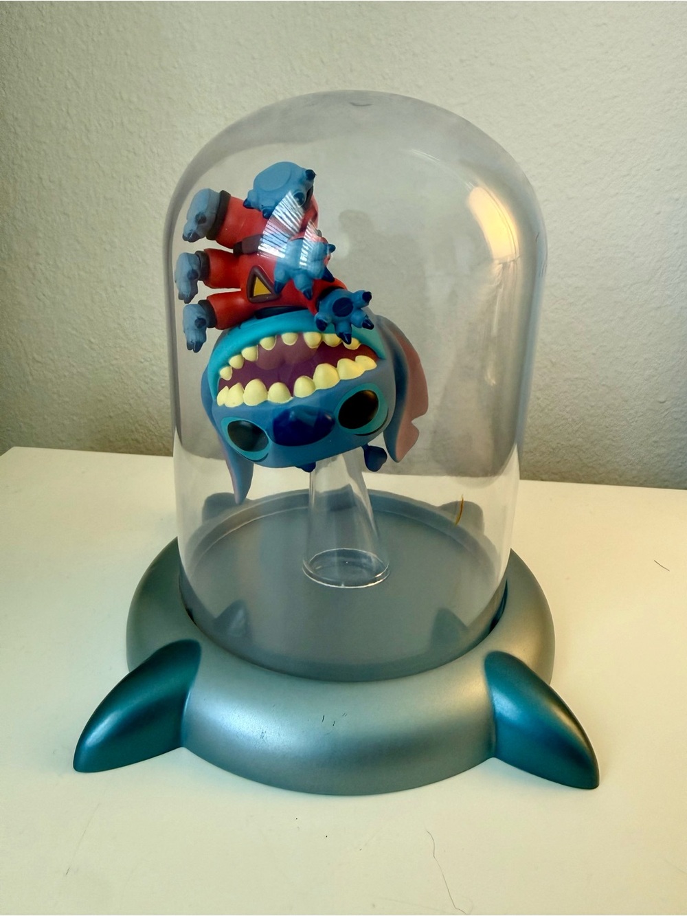 Funko Disney Stitch Figure in Blue and Teal Display Dome
